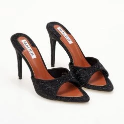 The Fashion Project Mules μυτερά με Strass - Μαύρο -Γόβες Εκπτώσεις mules mutera me strass 104792 d5w5