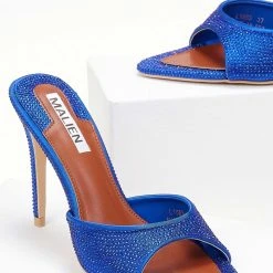 The Fashion Project Mules μυτερά με Strass - Μπλε -Γόβες Εκπτώσεις mules mutera me strass 104794 d1j5