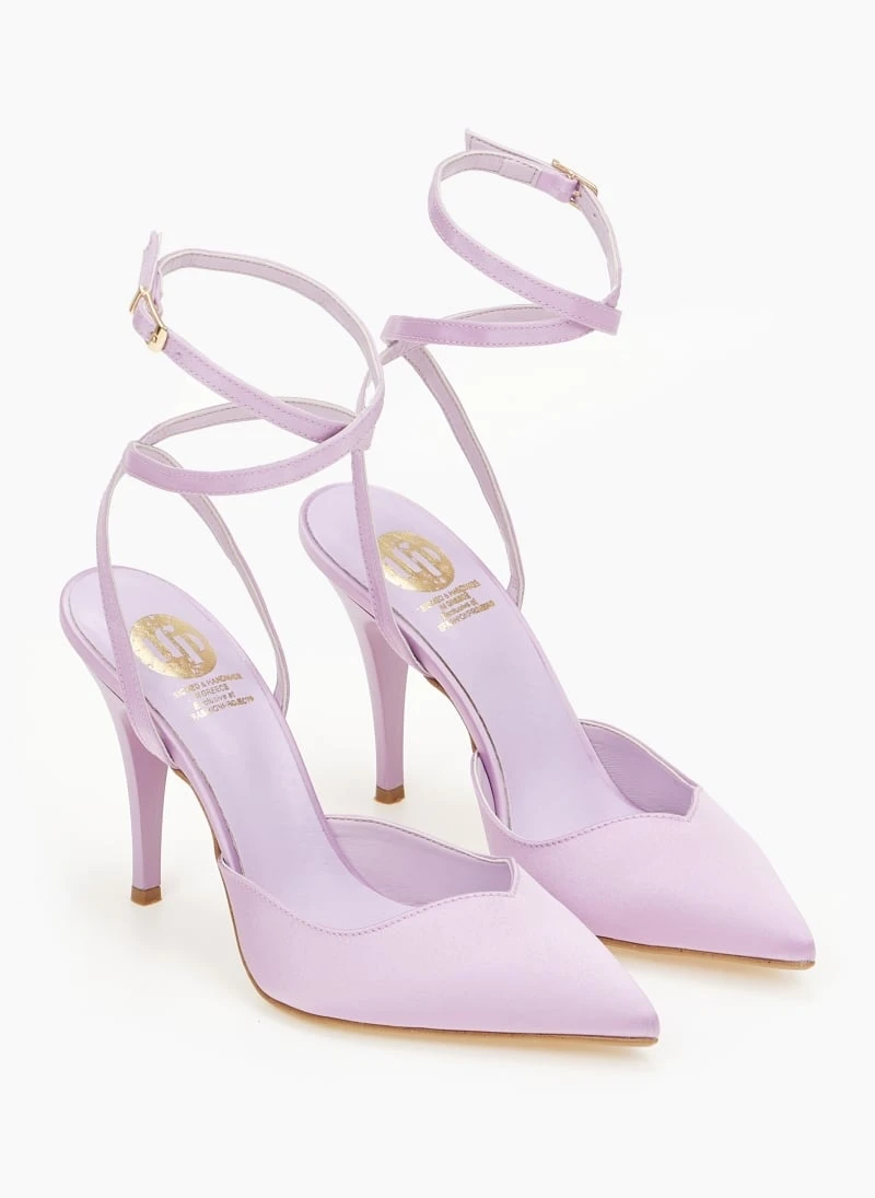 Γόβες μυτερές με δέσιμο Tfp - Λιλά 4 Γόβες μυτερές με δέσιμο Tfp - Λιλά - Image 4