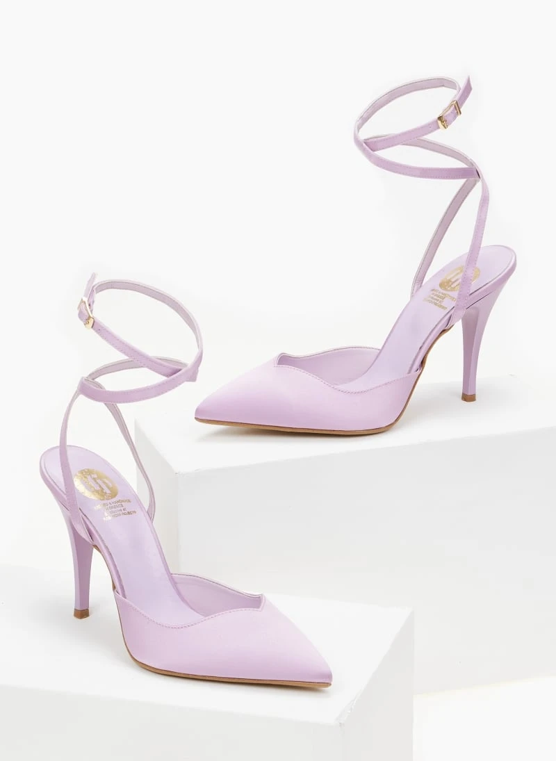 Γόβες μυτερές με δέσιμο Tfp - Λιλά 2 Γόβες μυτερές με δέσιμο Tfp - Λιλά - Image 2