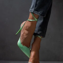 Γόβες μυτερές με δέσιμο Tfp - Βεραμάν -Γόβες Εκπτώσεις mules mutera tfp me desimo 100652 hdaw