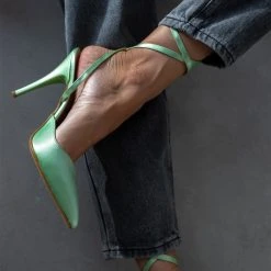 Γόβες μυτερές με δέσιμο Tfp - Βεραμάν -Γόβες Εκπτώσεις mules mutera tfp me desimo 100652 p4lh