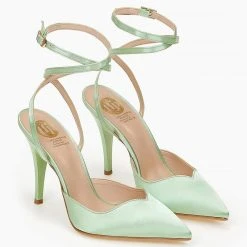 Γόβες μυτερές με δέσιμο Tfp - Βεραμάν -Γόβες Εκπτώσεις mules mutera tfp me desimo 100652 pjch 1