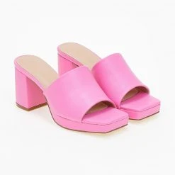 The Fashion Project Mules πέδιλα με φαρδιά φάσα - Ροζ -Γόβες Εκπτώσεις mules pedila me fardia fasa 100877 1fv9