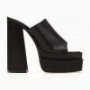 Mules σατέν με Platform τακούνι Tfp - Μαύρο