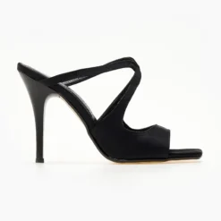 Mules σατέν με λεπτό τακούνι Tfp - Μαύρο