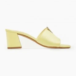 Mules σατέν με μεταλλικό στοιχείο Tfp - Κίτρινο
