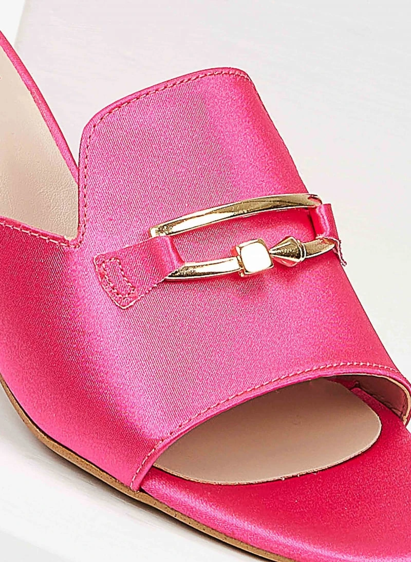 The Fashion Project Mules σατέν σε καρέ γραμμή Tfp - Φούξια 4 The Fashion Project Mules σατέν σε καρέ γραμμή Tfp - Φούξια - Image 4