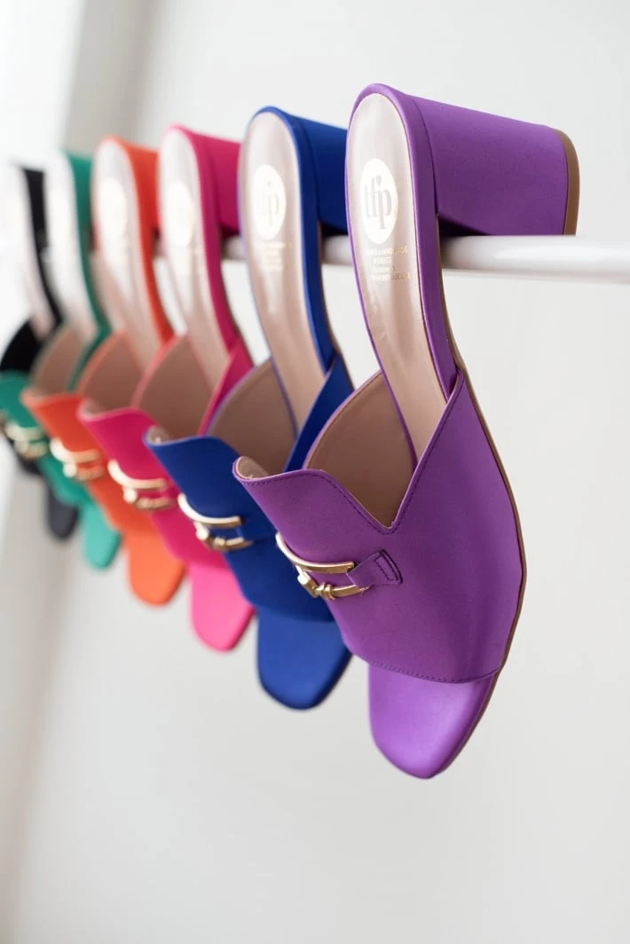 The Fashion Project Mules σατέν σε καρέ γραμμή Tfp - Μωβ 1 The Fashion Project Mules σατέν σε καρέ γραμμή Tfp - Μωβ