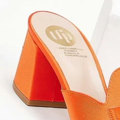 The Fashion Project Mules σατέν σε καρέ γραμμή Tfp - Πορτοκαλί -Γόβες Εκπτώσεις mules saten tfp se kare grammi 100567 81lx