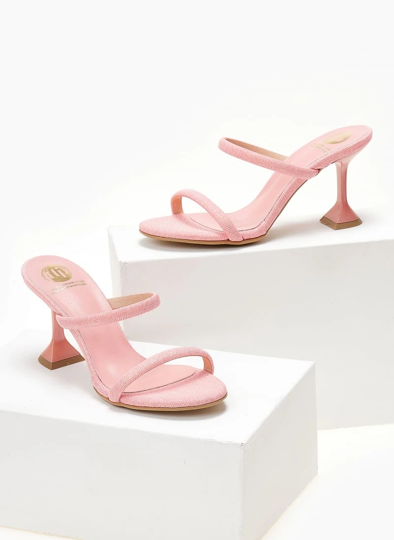 Mules από ύφασμα ιριδίζον Tfp - Ροζ 4 Mules από ύφασμα ιριδίζον Tfp - Ροζ - Image 4
