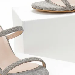 Mules από ύφασμα ιριδίζον Tfp - Ασημί -Γόβες Εκπτώσεις mules tfp apo ufasma iridizon 104728 0x1w