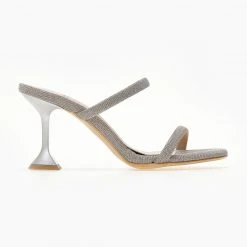 Mules από ύφασμα ιριδίζον Tfp - Ασημί