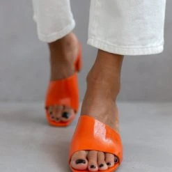 Mules με λοξή φάσα Tfp - Πορτοκαλί