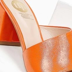 Mules με λοξή φάσα Tfp - Πορτοκαλί -Γόβες Εκπτώσεις mules tfp me loksi fasa 100385 onnd