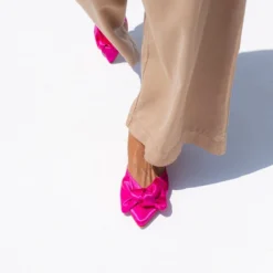 IRIS Mules σατέν με φιόγκο Tfp - Φούξια -Γόβες Εκπτώσεις mules tfp saten me fiogko 102668 vjwn