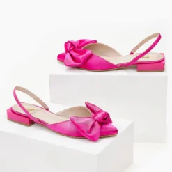 IRIS Mules σατέν με φιόγκο Tfp - Φούξια -Γόβες Εκπτώσεις mules tfp saten me fiogko 102668 wixu