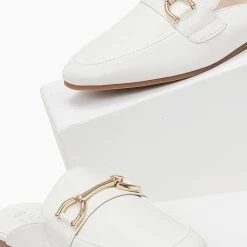 The Fashion Project Mules κλειστά με εξωτερική ραφή - Λευκό -Γόβες Εκπτώσεις mules xwris takouni me ekswteriki rafi 99992 2wya