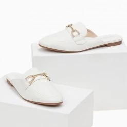 The Fashion Project Mules κλειστά με εξωτερική ραφή - Λευκό -Γόβες Εκπτώσεις mules xwris takouni me ekswteriki rafi 99992 8jgx