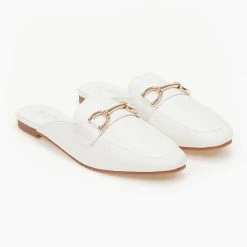 The Fashion Project Mules κλειστά με εξωτερική ραφή - Λευκό -Γόβες Εκπτώσεις mules xwris takouni me ekswteriki rafi 99992 f3gj