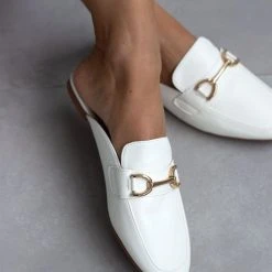 The Fashion Project Mules κλειστά με εξωτερική ραφή - Λευκό -Γόβες Εκπτώσεις mules xwris takouni me ekswteriki rafi 99992 o7mp