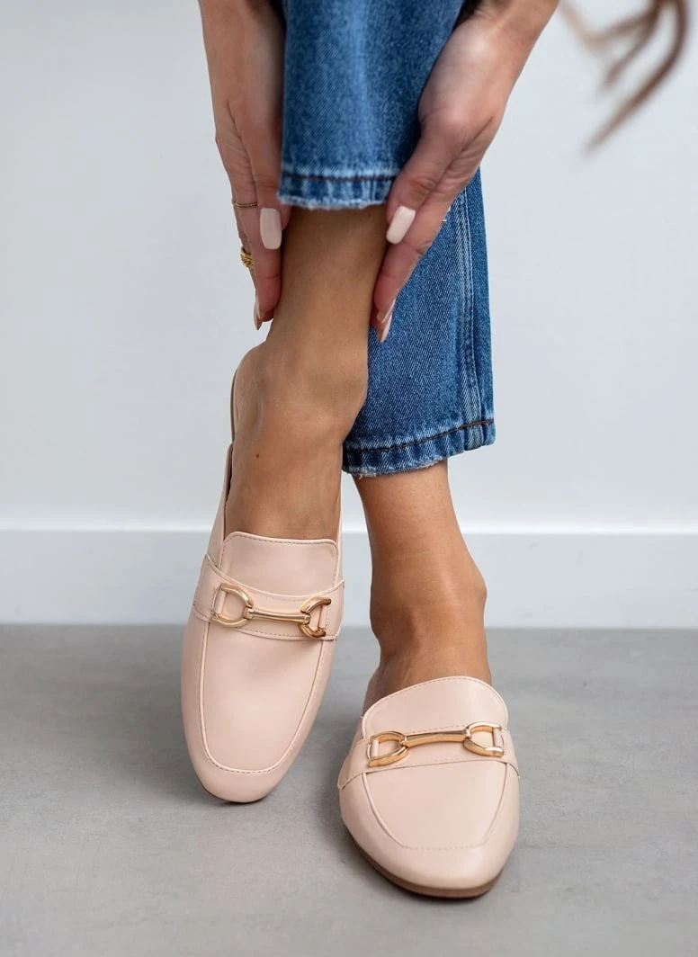 The Fashion Project Mules κλειστά με εξωτερική ραφή - Μπεζ 1 The Fashion Project Mules κλειστά με εξωτερική ραφή - Μπεζ