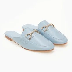 The Fashion Project Mules κλειστά με εξωτερική ραφή - Γαλάζιο -Γόβες Εκπτώσεις mules xwris takouni me ekswteriki rafi 99996 2xbw
