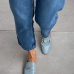 The Fashion Project Mules κλειστά με εξωτερική ραφή - Γαλάζιο -Γόβες Εκπτώσεις mules xwris takouni me ekswteriki rafi 99996 v8k4