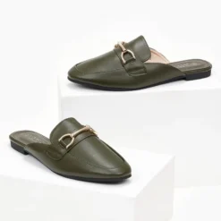 The Fashion Project Mules κλειστά με εξωτερική ραφή - Λαδί -Γόβες Εκπτώσεις mules xwris takouni me ekswteriki rafi 99997 4i0p