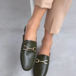 The Fashion Project Mules κλειστά με εξωτερική ραφή - Λαδί -Γόβες Εκπτώσεις mules xwris takouni me ekswteriki rafi 99997 av94