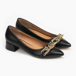 The Fashion Project Γόβες μυτερές με χαμηλό τακούνι - Μαύρο