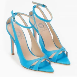 Estil Πέδιλα σατέν μυτερά Tfp - Τυρκουάζ -Γόβες Εκπτώσεις mutera saten pedila 103211 9feh
