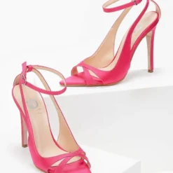 Estil Πέδιλα σατέν μυτερά Tfp - Φούξια -Γόβες Εκπτώσεις mutera saten pedila 103212 dah6