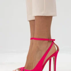 Estil Πέδιλα σατέν μυτερά Tfp - Φούξια -Γόβες Εκπτώσεις mutera saten pedila 103212 e988