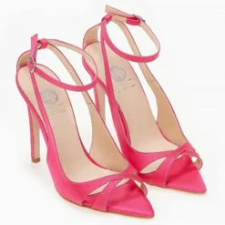 Estil Πέδιλα σατέν μυτερά Tfp - Φούξια -Γόβες Εκπτώσεις mutera saten pedila 103212 i29n