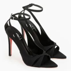 Estil Πέδιλα σατέν μυτερά Tfp - Μαύρο 12 Estil Πέδιλα σατέν μυτερά Tfp - Μαύρο -Γόβες Εκπτώσεις mutera saten pedila 96961 dkyk