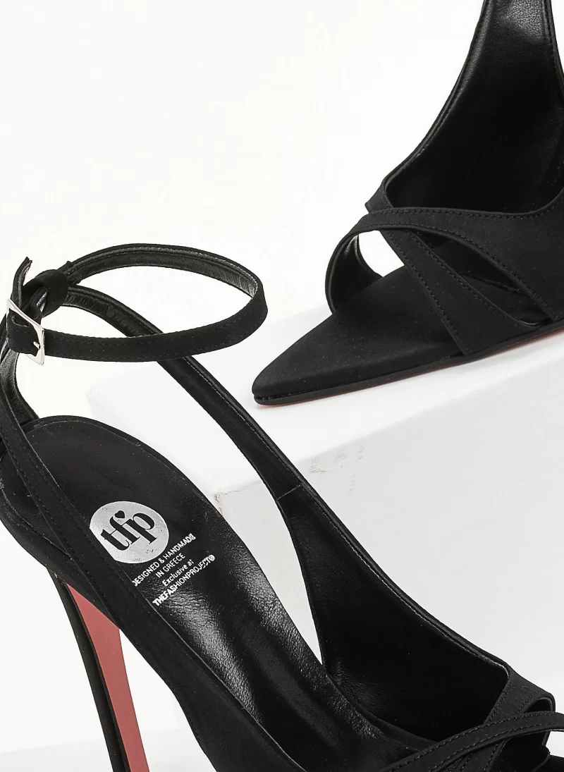 Estil Πέδιλα σατέν μυτερά Tfp - Μαύρο 3 Estil Πέδιλα σατέν μυτερά Tfp - Μαύρο - Image 3