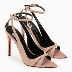 Estil Πέδιλα σατέν μυτερά Tfp - Nude -Γόβες Εκπτώσεις mutera saten pedila 96962 k65l