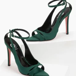 Estil Πέδιλα σατέν μυτερά Tfp - Κυπαρισσί -Γόβες Εκπτώσεις mutera saten pedila 96963 fg5y 1