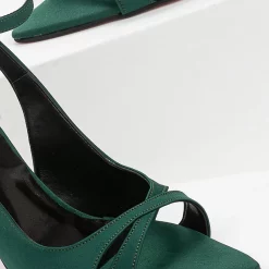 Estil Πέδιλα σατέν μυτερά Tfp - Κυπαρισσί -Γόβες Εκπτώσεις mutera saten pedila 96963 tooy