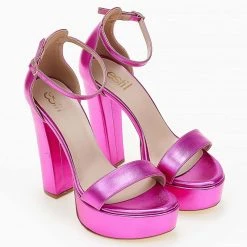 Πέδιλα Estil με σε μεταλλικά χρώματα - Φούξια -Γόβες Εκπτώσεις pedila estil me se metallika xrwmata 104197 9k5i 1