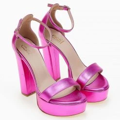 Πέδιλα Estil με σε μεταλλικά χρώματα - Φούξια -Γόβες Εκπτώσεις pedila estil me se metallika xrwmata 104197 9k5i