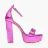 Πέδιλα Estil με σε μεταλλικά χρώματα - Φούξια