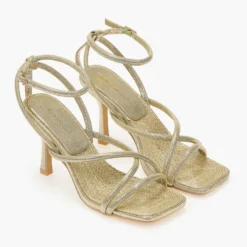 The Fashion Project Πέδιλα Glitter με στρογγυλά λουράκια - Λαχανί -Γόβες Εκπτώσεις pedila glitter me stroggula lourakia 102024 h98e