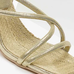 The Fashion Project Πέδιλα Glitter με στρογγυλά λουράκια - Λαχανί -Γόβες Εκπτώσεις pedila glitter me stroggula lourakia 102024 zktu