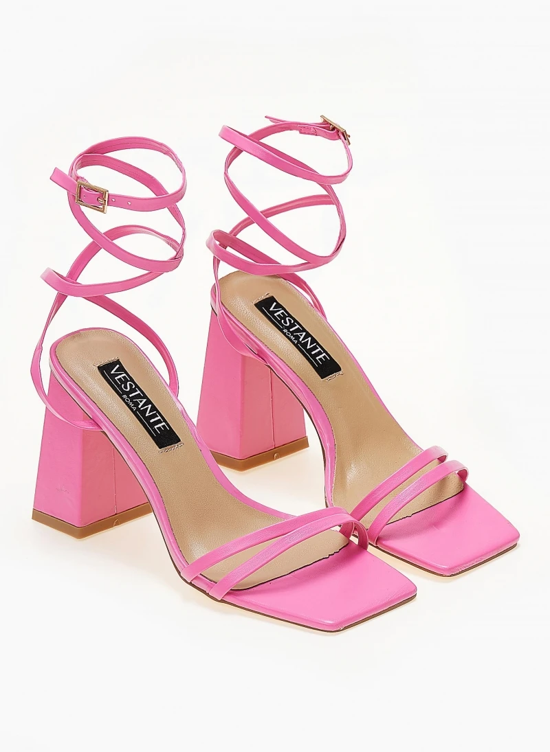 The Fashion Project Πέδιλα καρέ με λεπτά λουράκια - Φούξια 3 The Fashion Project Πέδιλα καρέ με λεπτά λουράκια - Φούξια - Image 3