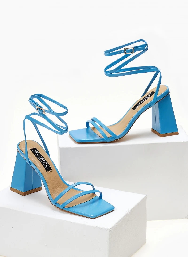 The Fashion Project Πέδιλα καρέ με λεπτά λουράκια - Τυρκουάζ 5 The Fashion Project Πέδιλα καρέ με λεπτά λουράκια - Τυρκουάζ - Image 5