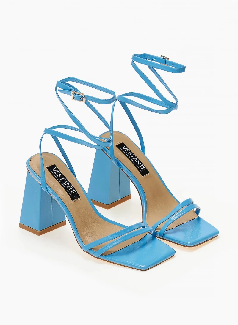 The Fashion Project Πέδιλα καρέ με λεπτά λουράκια - Τυρκουάζ 3 The Fashion Project Πέδιλα καρέ με λεπτά λουράκια - Τυρκουάζ - Image 3