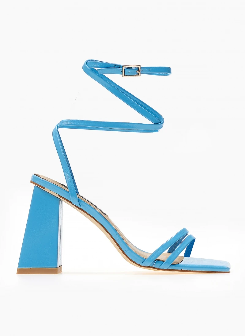 The Fashion Project Πέδιλα καρέ με λεπτά λουράκια - Τυρκουάζ 2 The Fashion Project Πέδιλα καρέ με λεπτά λουράκια - Τυρκουάζ - Image 2