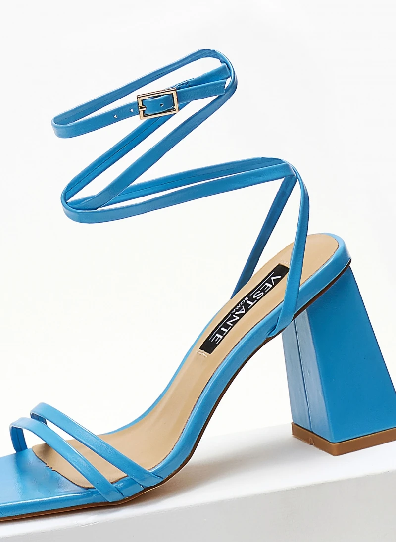 The Fashion Project Πέδιλα καρέ με λεπτά λουράκια - Τυρκουάζ 6 The Fashion Project Πέδιλα καρέ με λεπτά λουράκια - Τυρκουάζ - Image 6